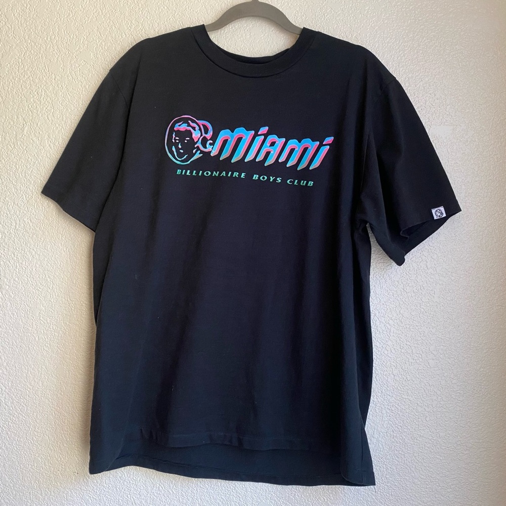 Billionaire Boys Club Miami Chrome Logo Tee in Black